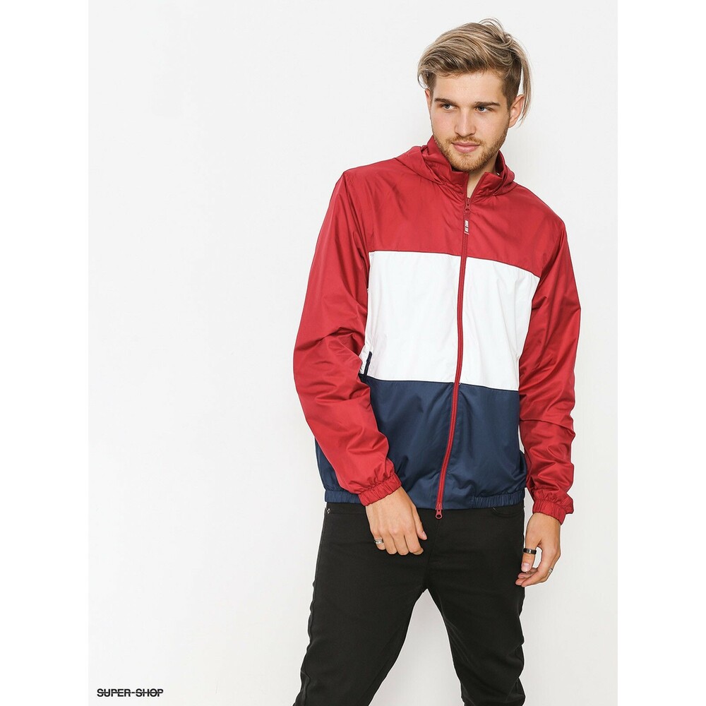Nike Vintage Rare Windbreaker Jacket Nylon Gym Red White Blue Glanz Medium